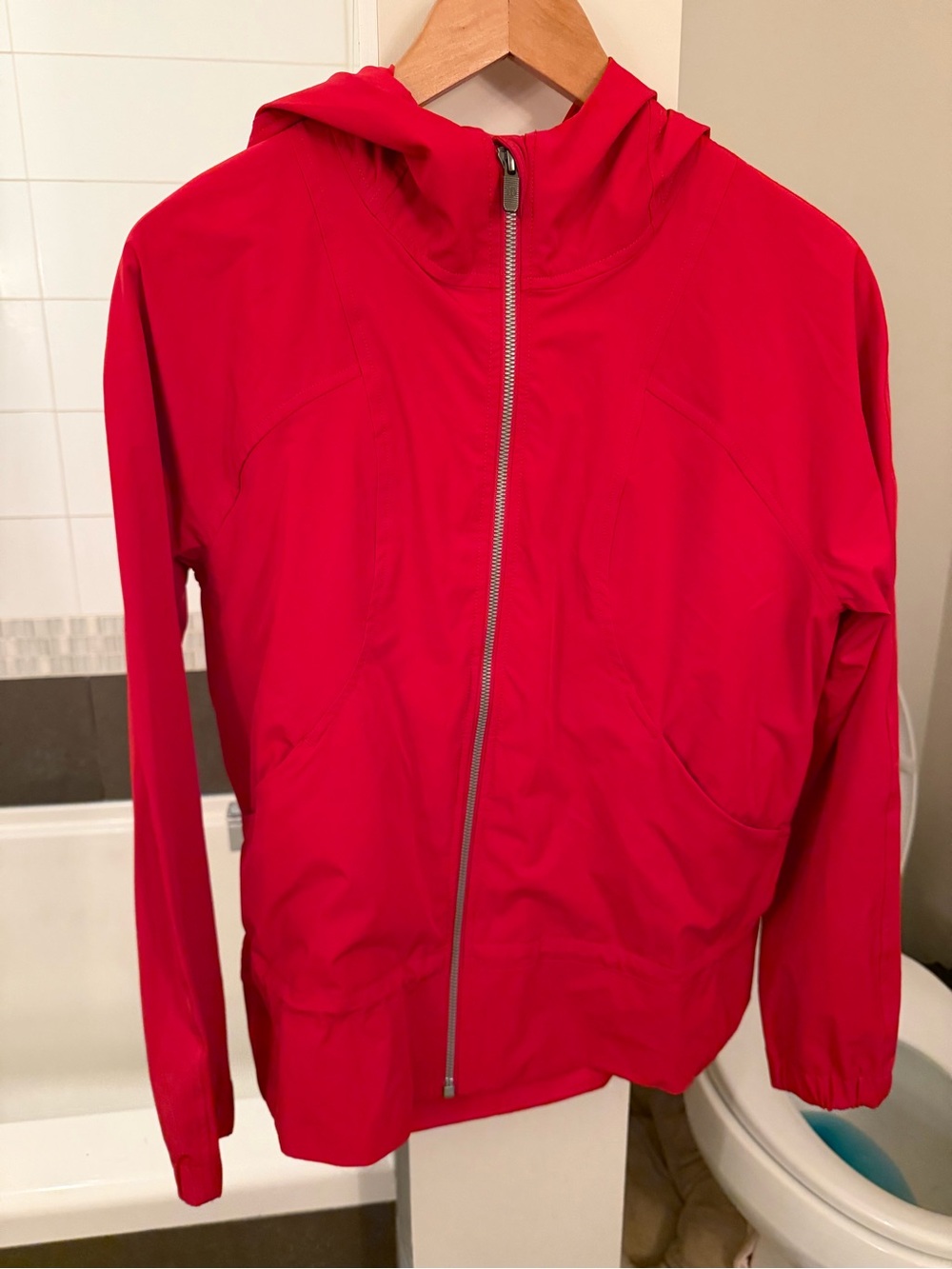 lululemon athletica Red Hooded Full-Zip Jacket